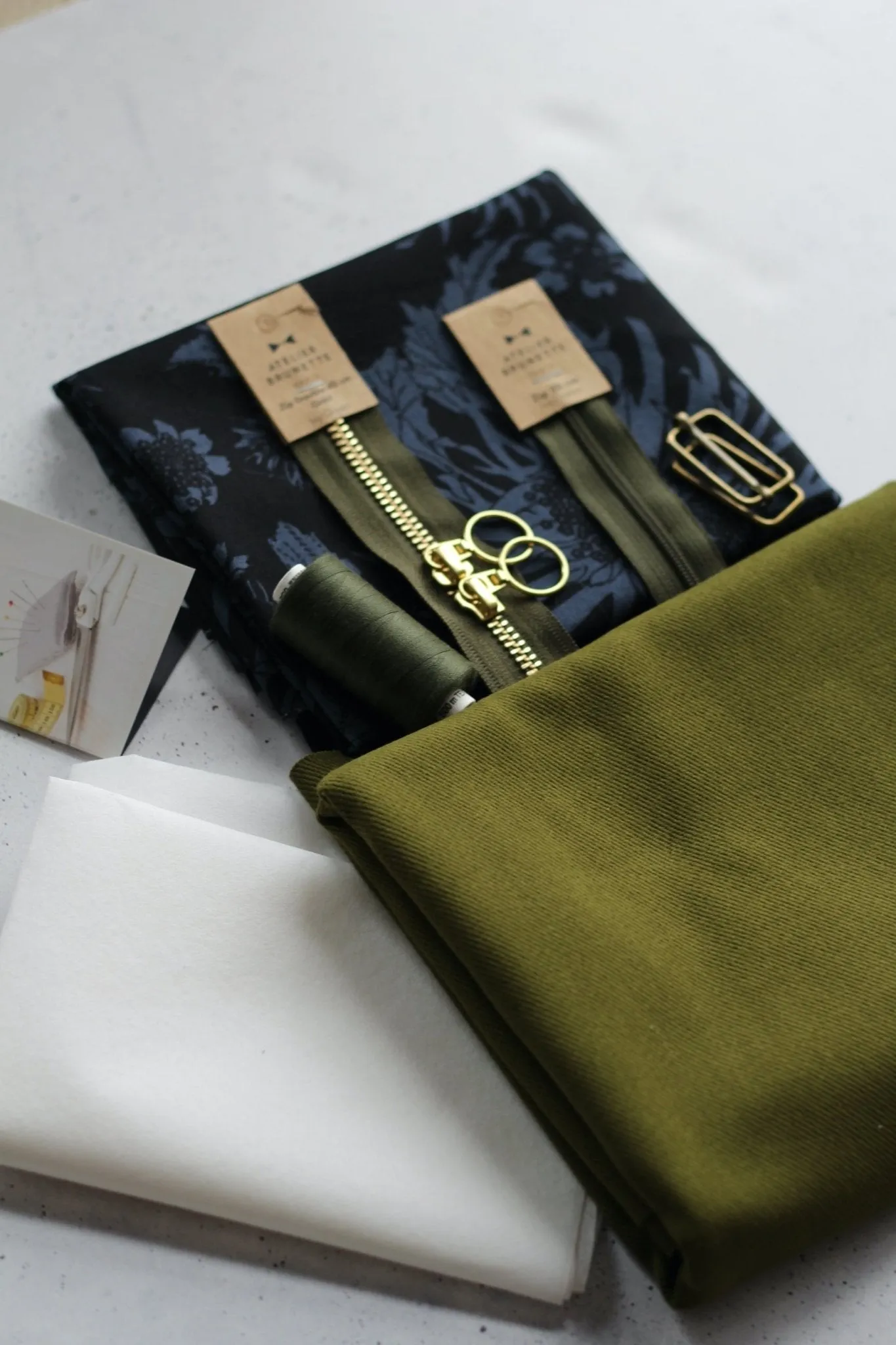 Nähpaket Tasche olive grün (z.B Le Sac Banane)