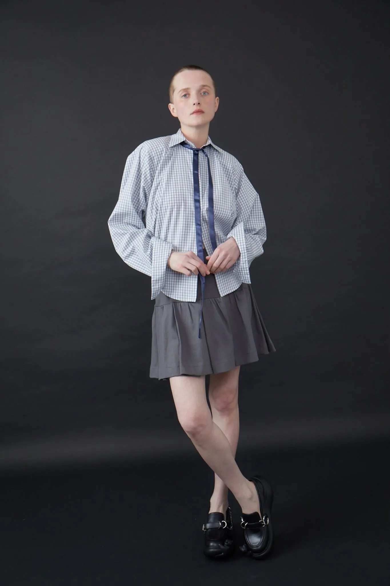 Peaches Mini Skirt / Gray