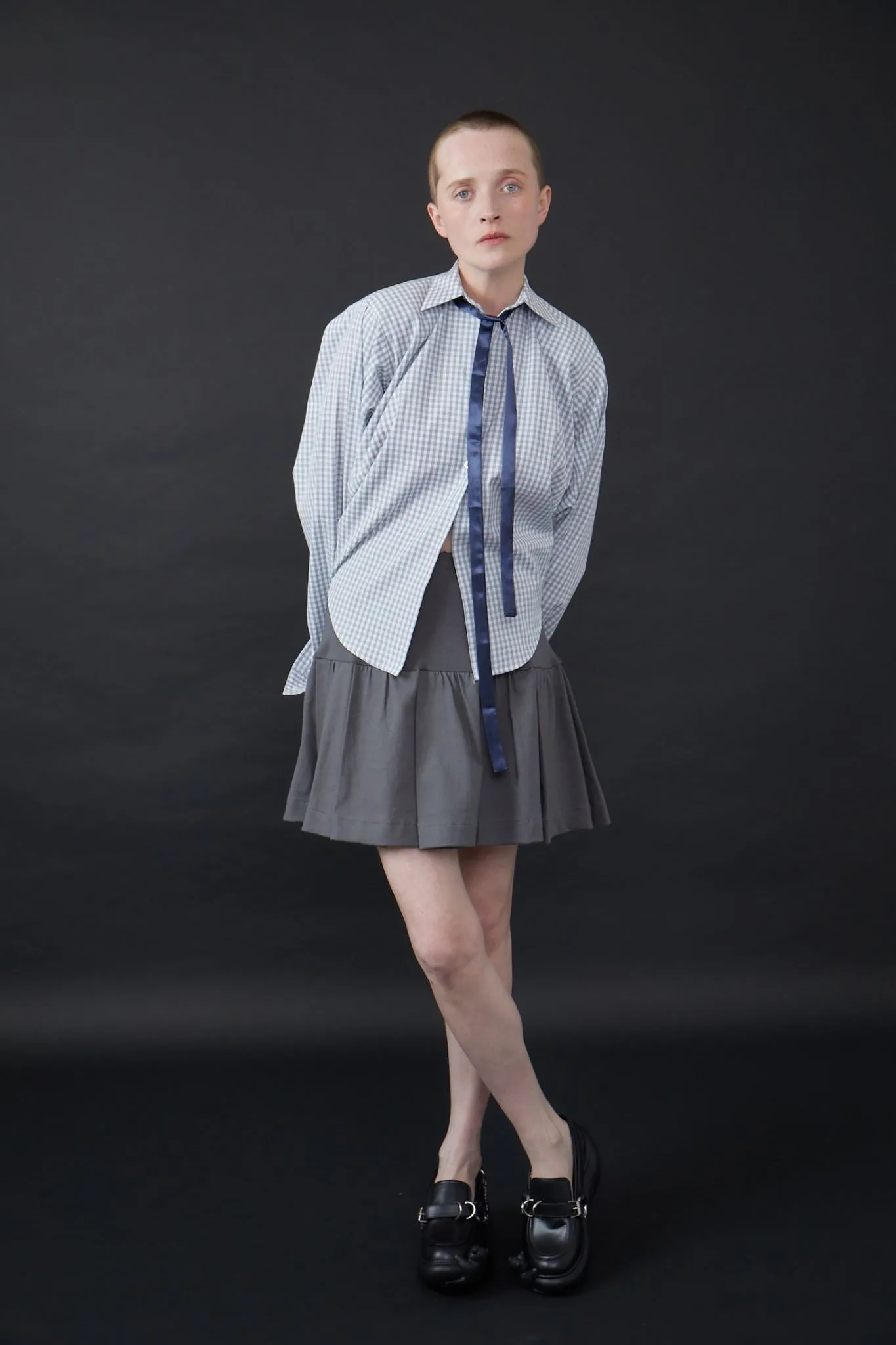 Peaches Mini Skirt / Gray