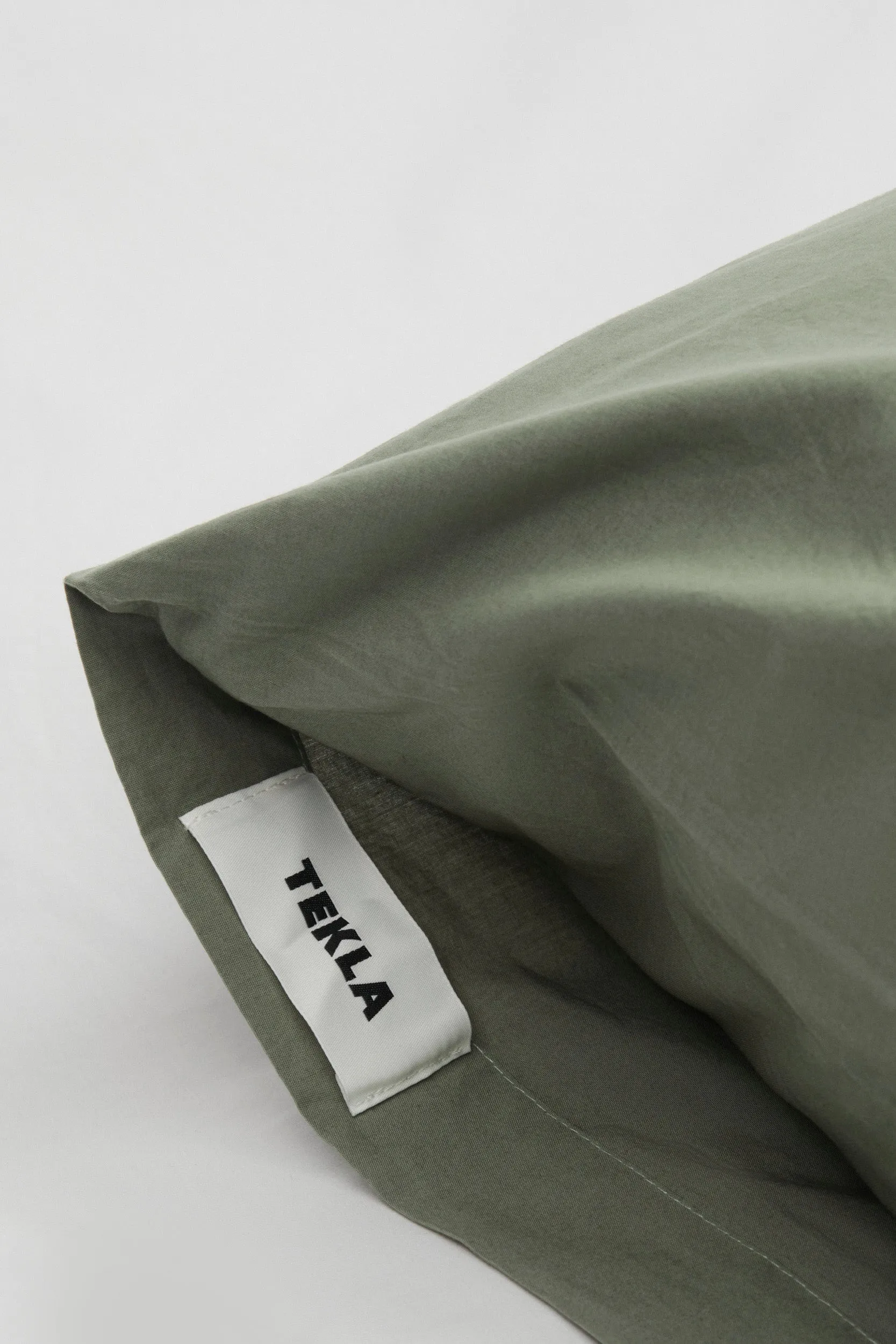 Percale Pillowcase Olive Green