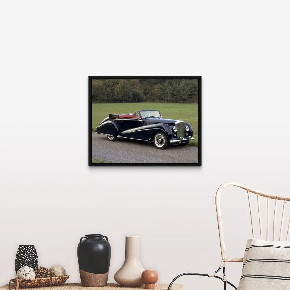 "1952 Bentley Mk VI 4.5 litre drophead coupe. Country of origin United Kingdom" Black Float Frame Canvas Art