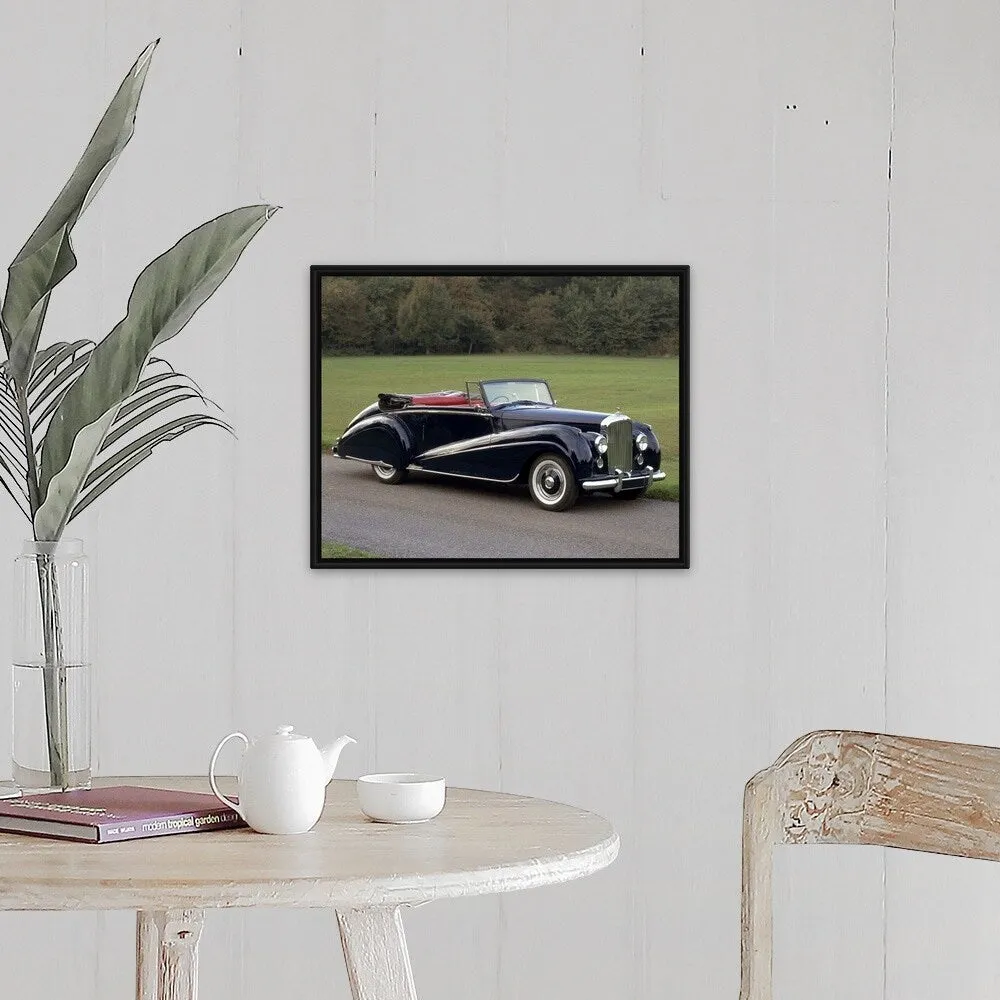 "1952 Bentley Mk VI 4.5 litre drophead coupe. Country of origin United Kingdom" Black Float Frame Canvas Art