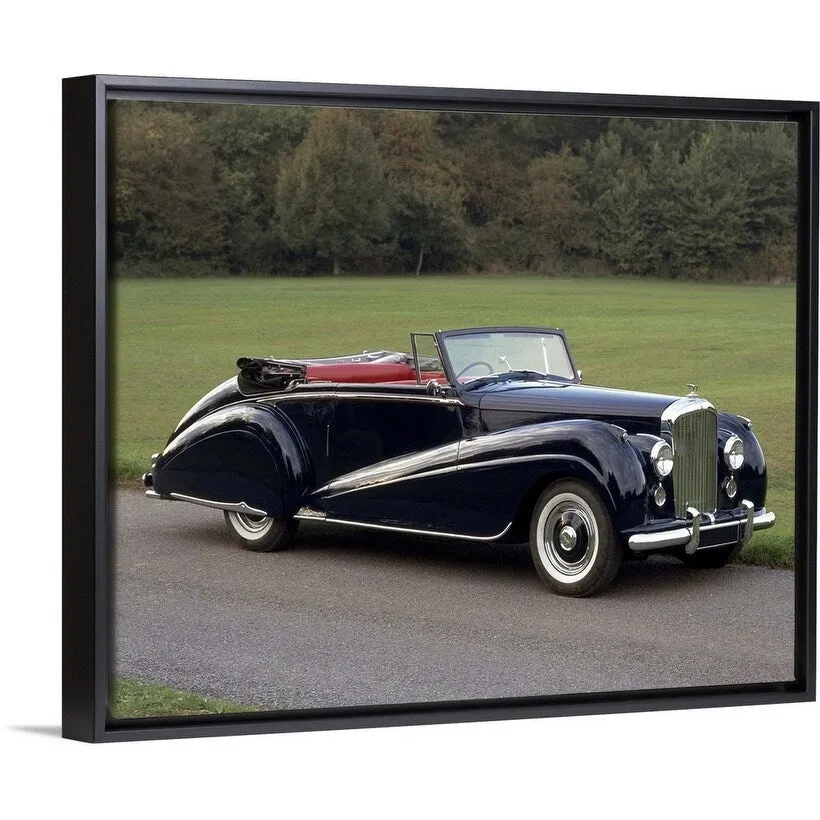 "1952 Bentley Mk VI 4.5 litre drophead coupe. Country of origin United Kingdom" Black Float Frame Canvas Art