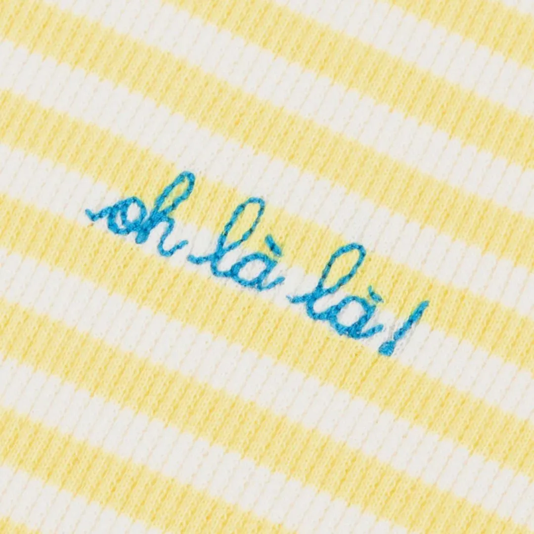 "Oh La La" Folies T-Shirt (Stripes Ivory Canari)