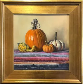 "Pumpkin Crowd" by Irina Furman - Realist Still Life Painting