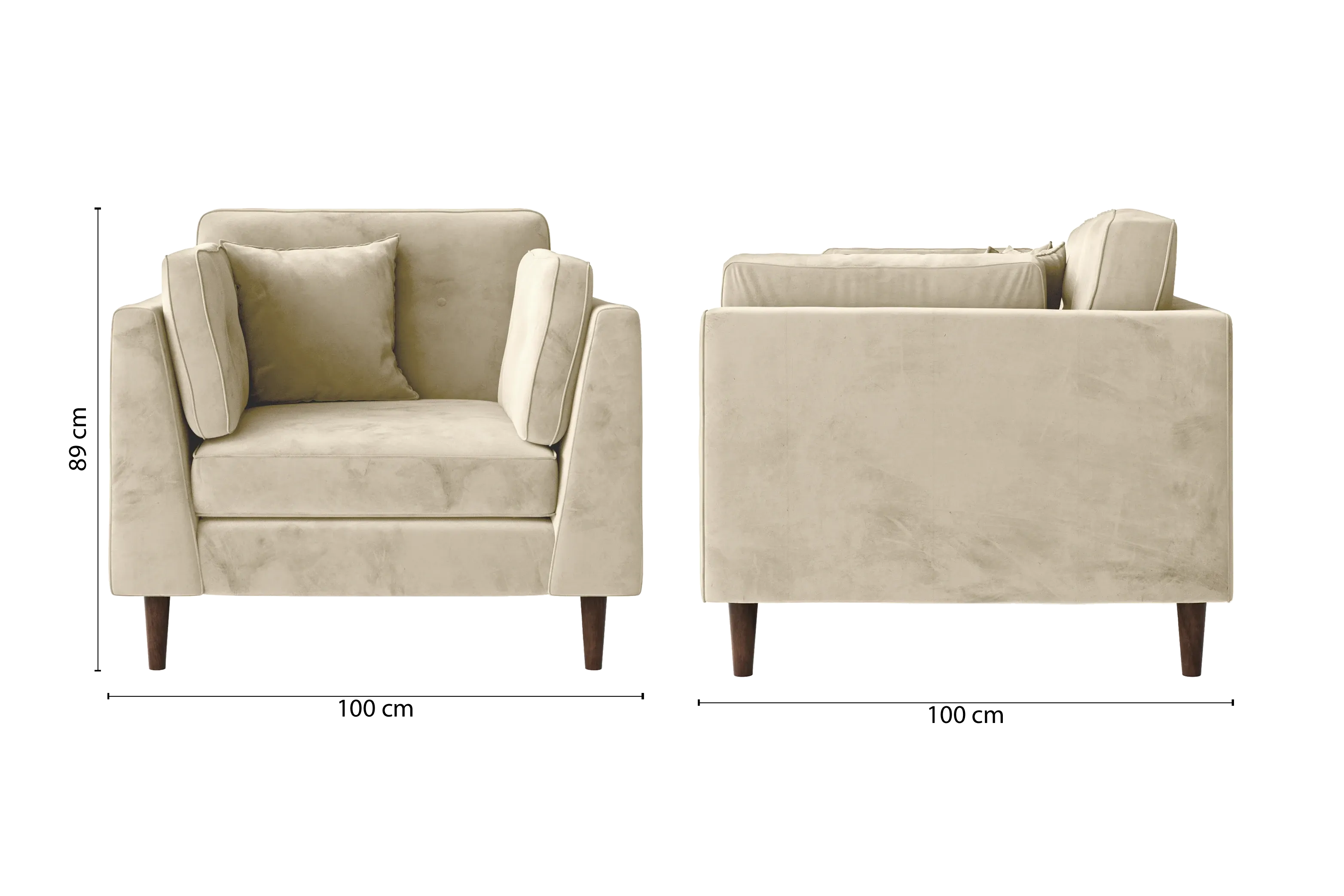 Ragusa Armchair Cream Velvet