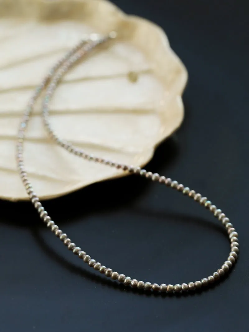 Silver Gray Mini Freshwater Pearl Necklace