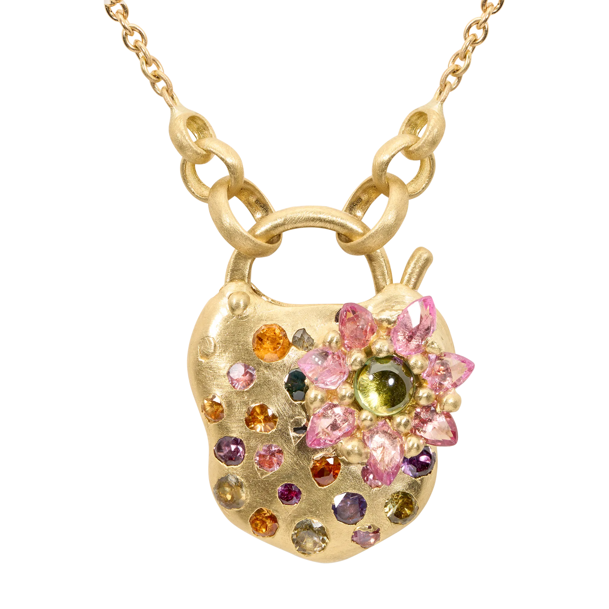 Small Blossom Crush Daisy Padlock Necklace - 11682