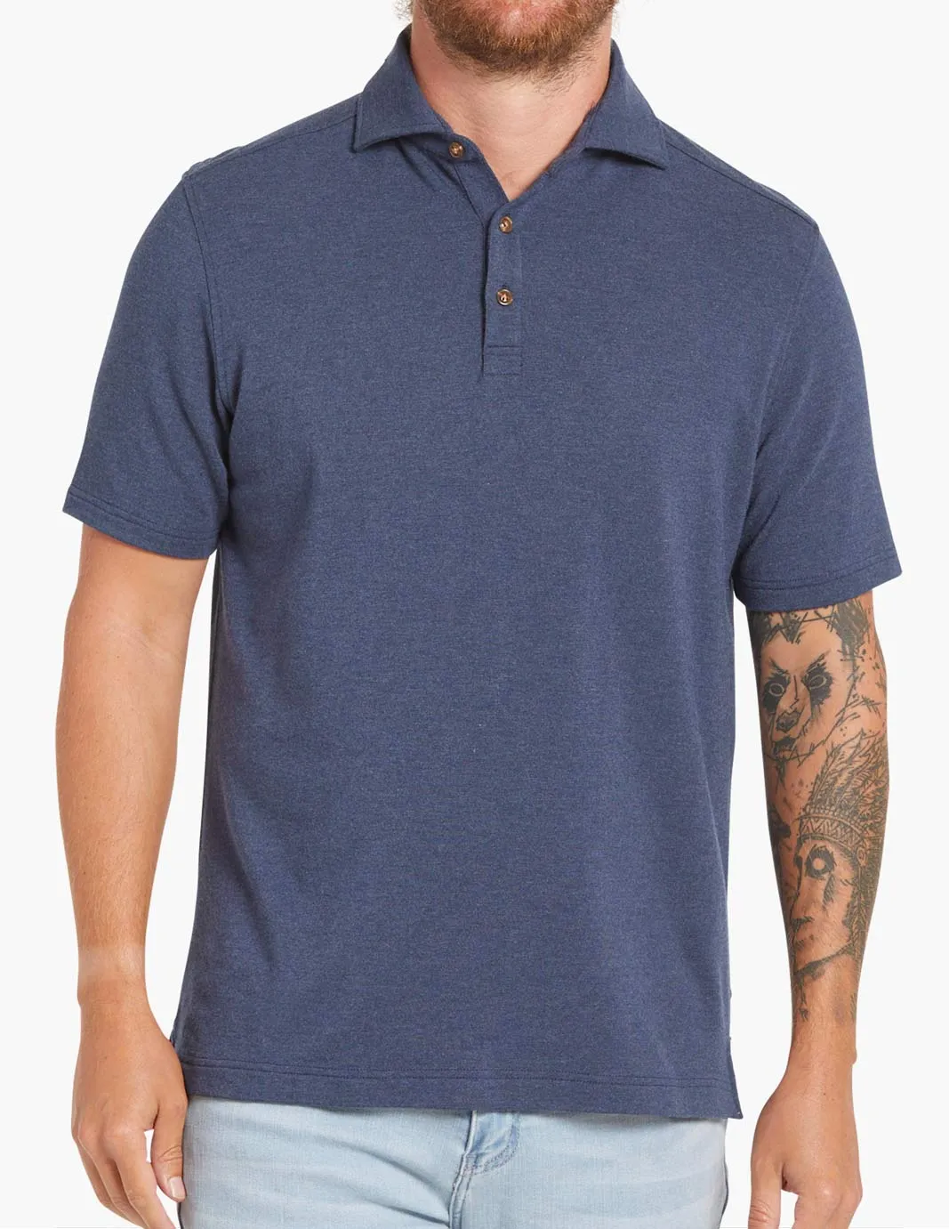 STONE CASHMERE POLO