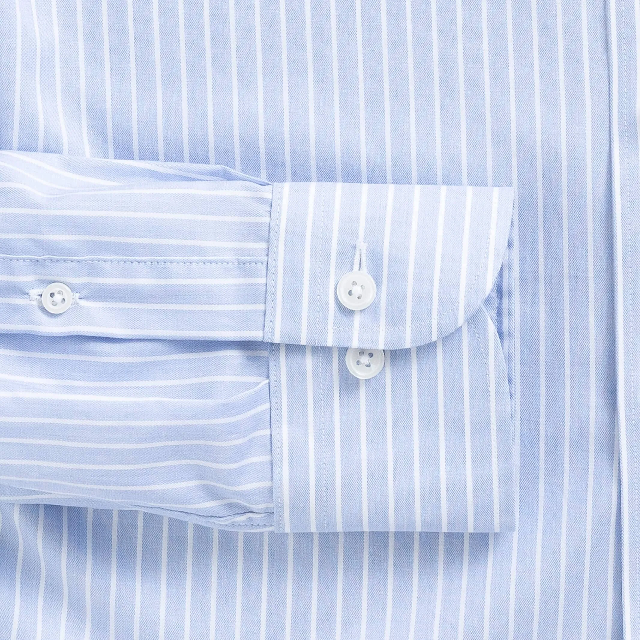 The Blue Albini Banker Stripe Ellington Twill Custom Shirt