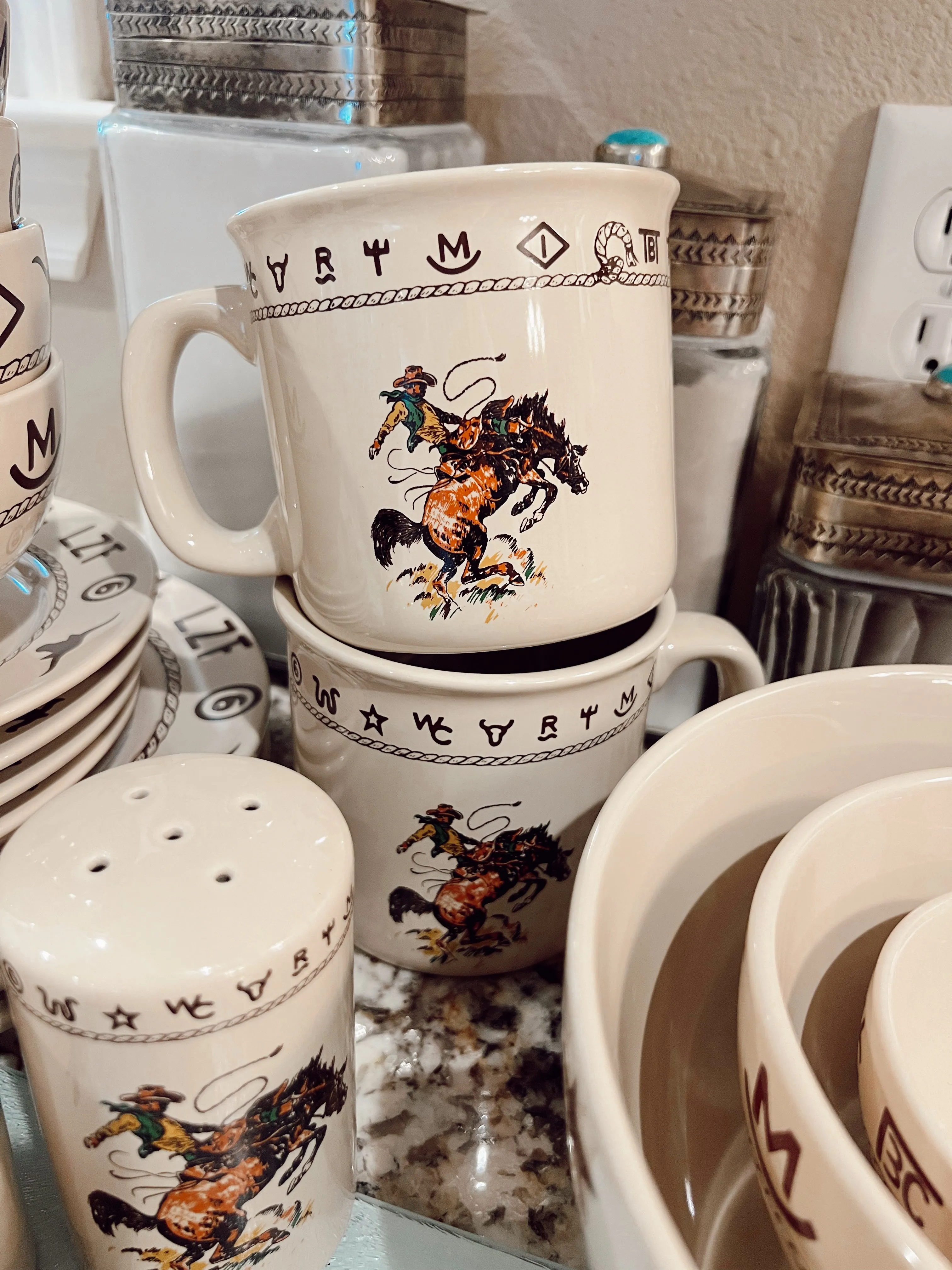 The Large Bronc Mug Set