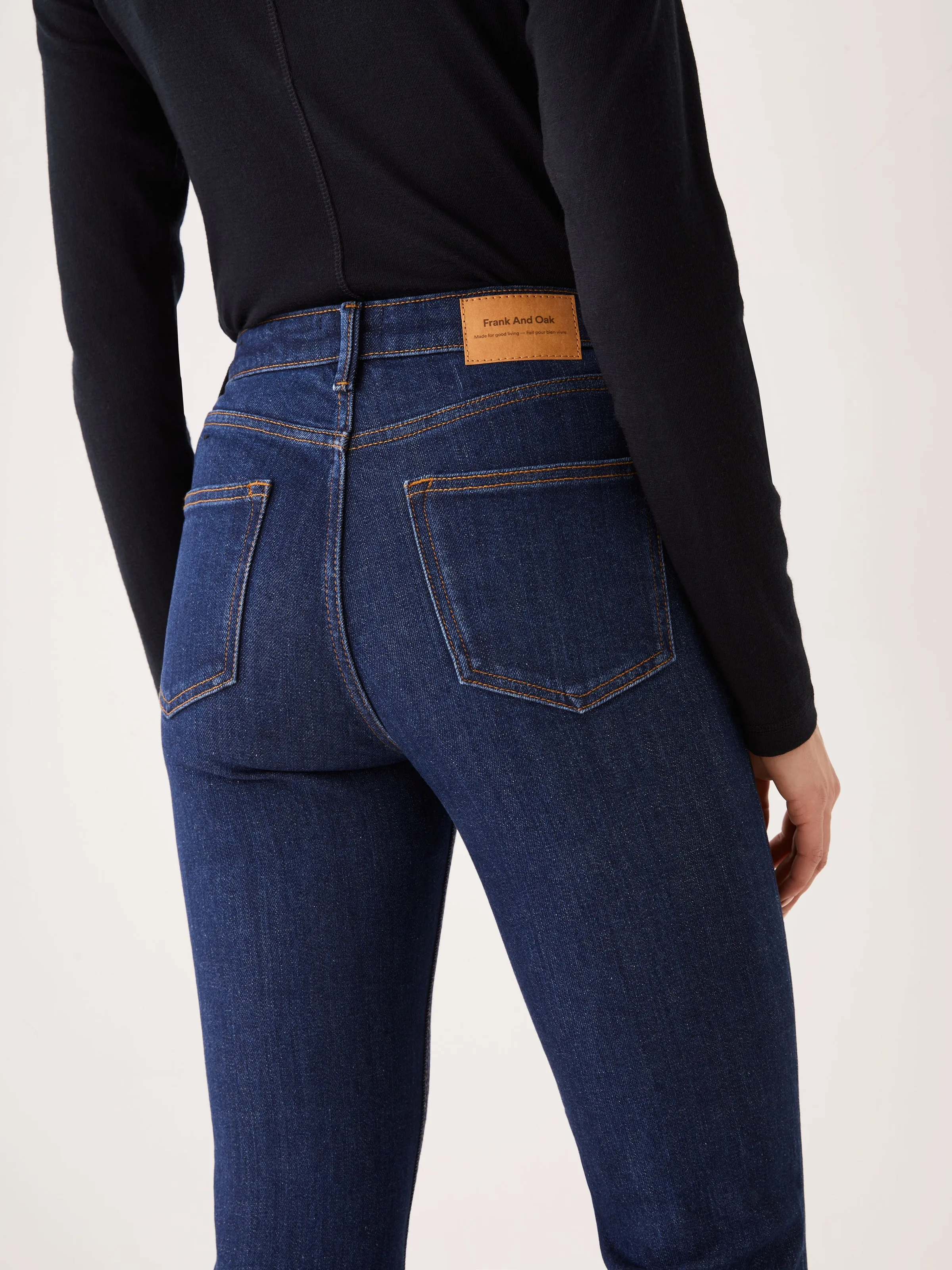 The Stevie High Rise Slim Jean in Dark Indigo