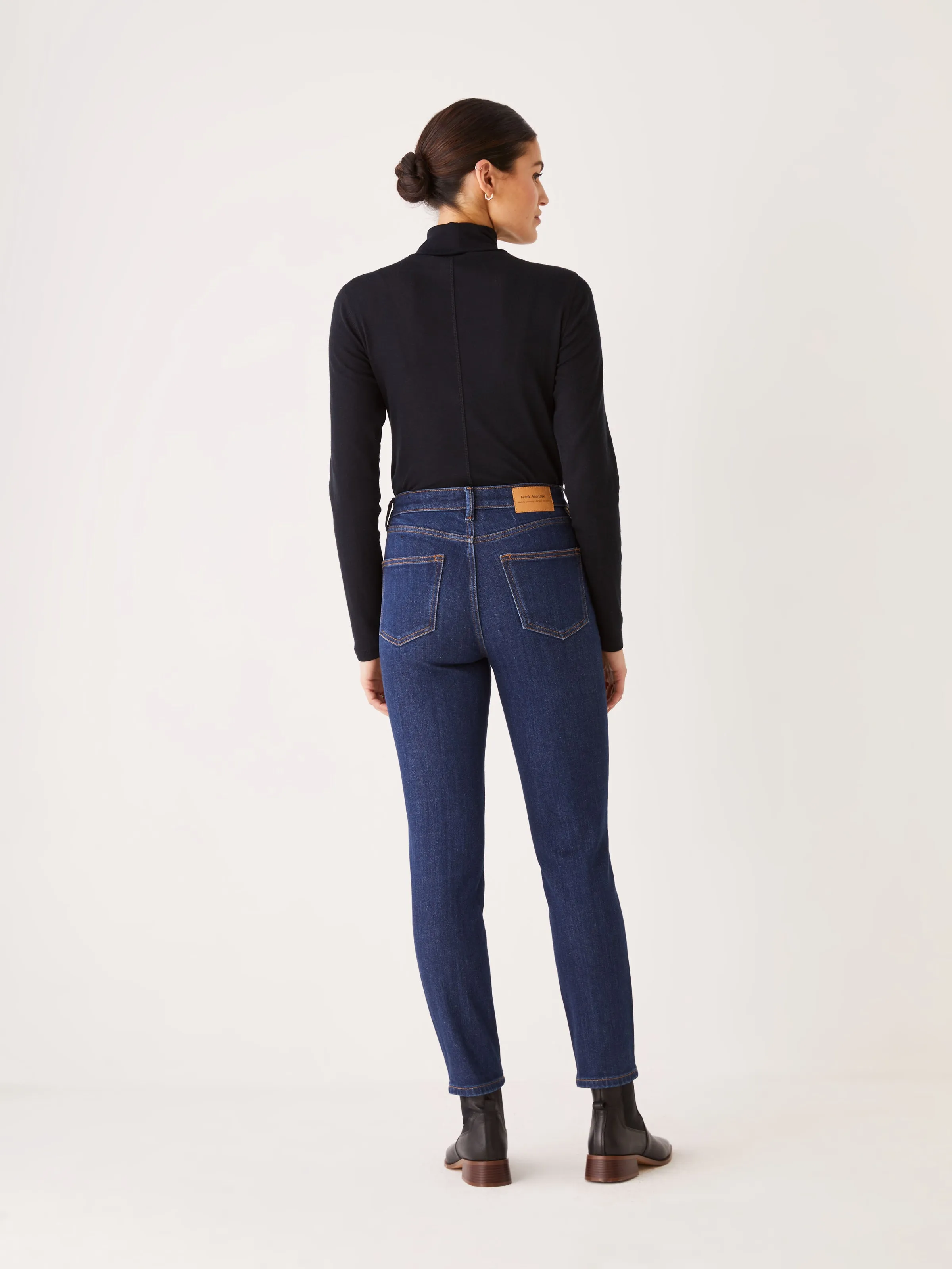 The Stevie High Rise Slim Jean in Dark Indigo