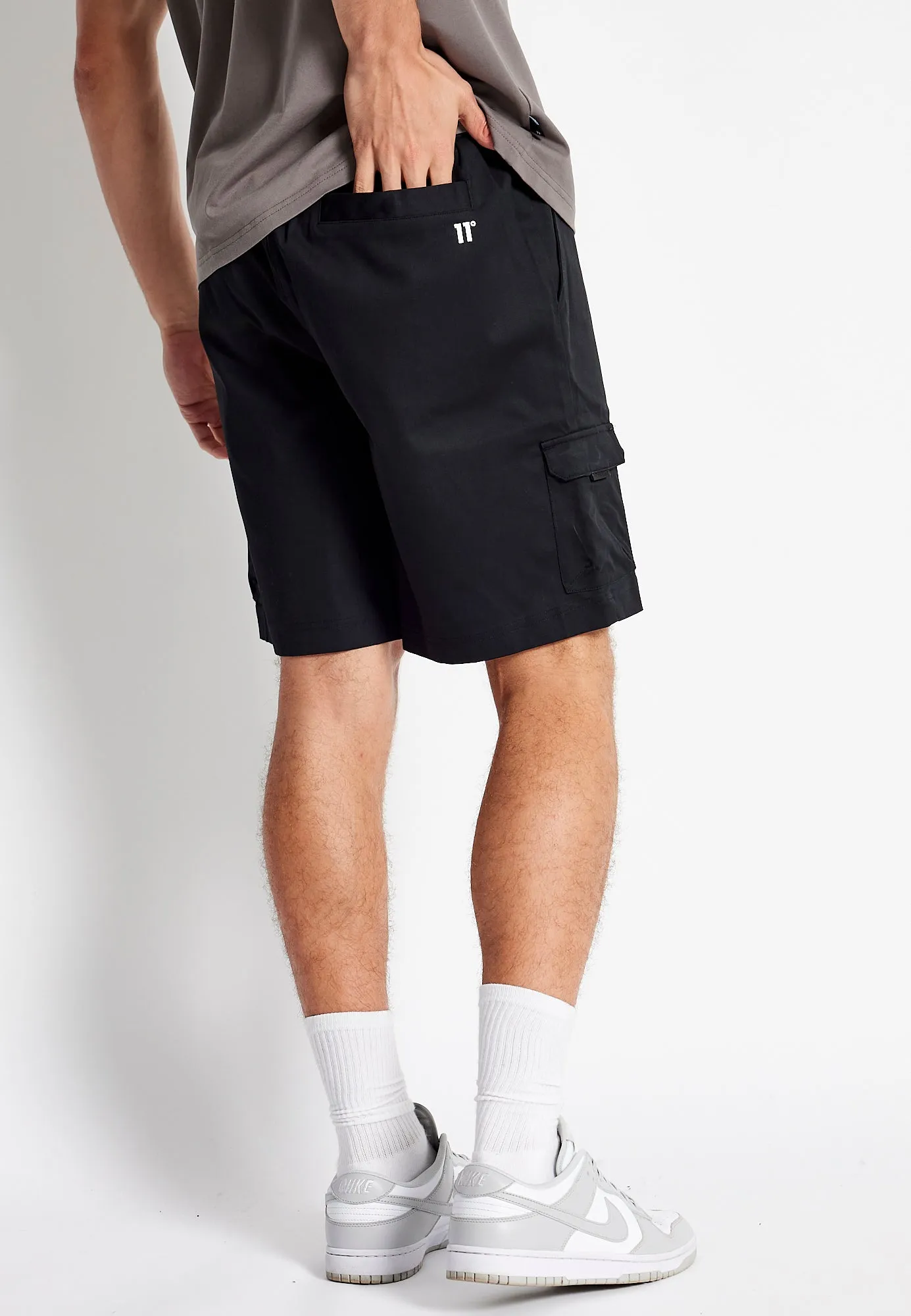 Woven Cargo Shorts - Black