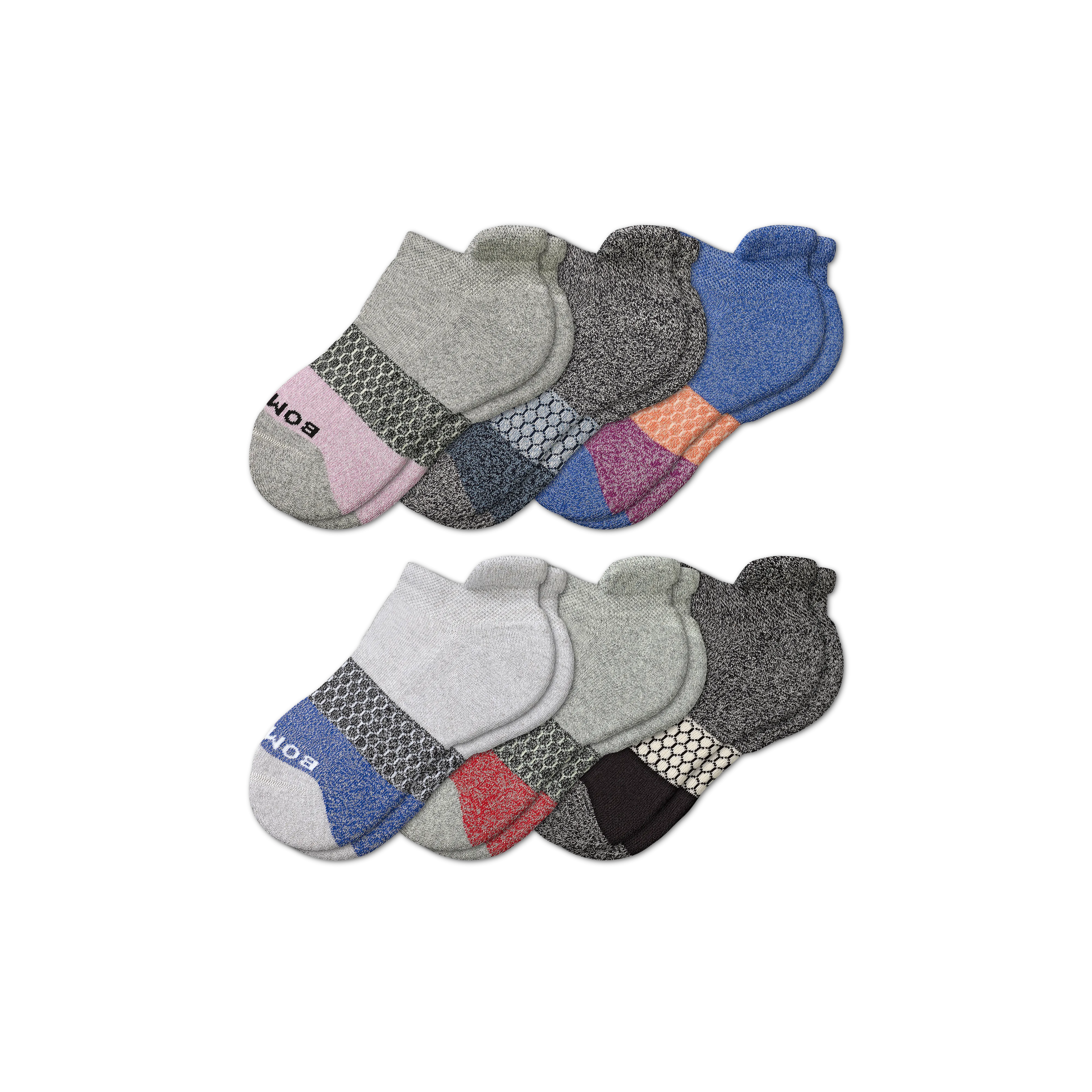 Youth Tri-Block Ankle Sock 6-Pack